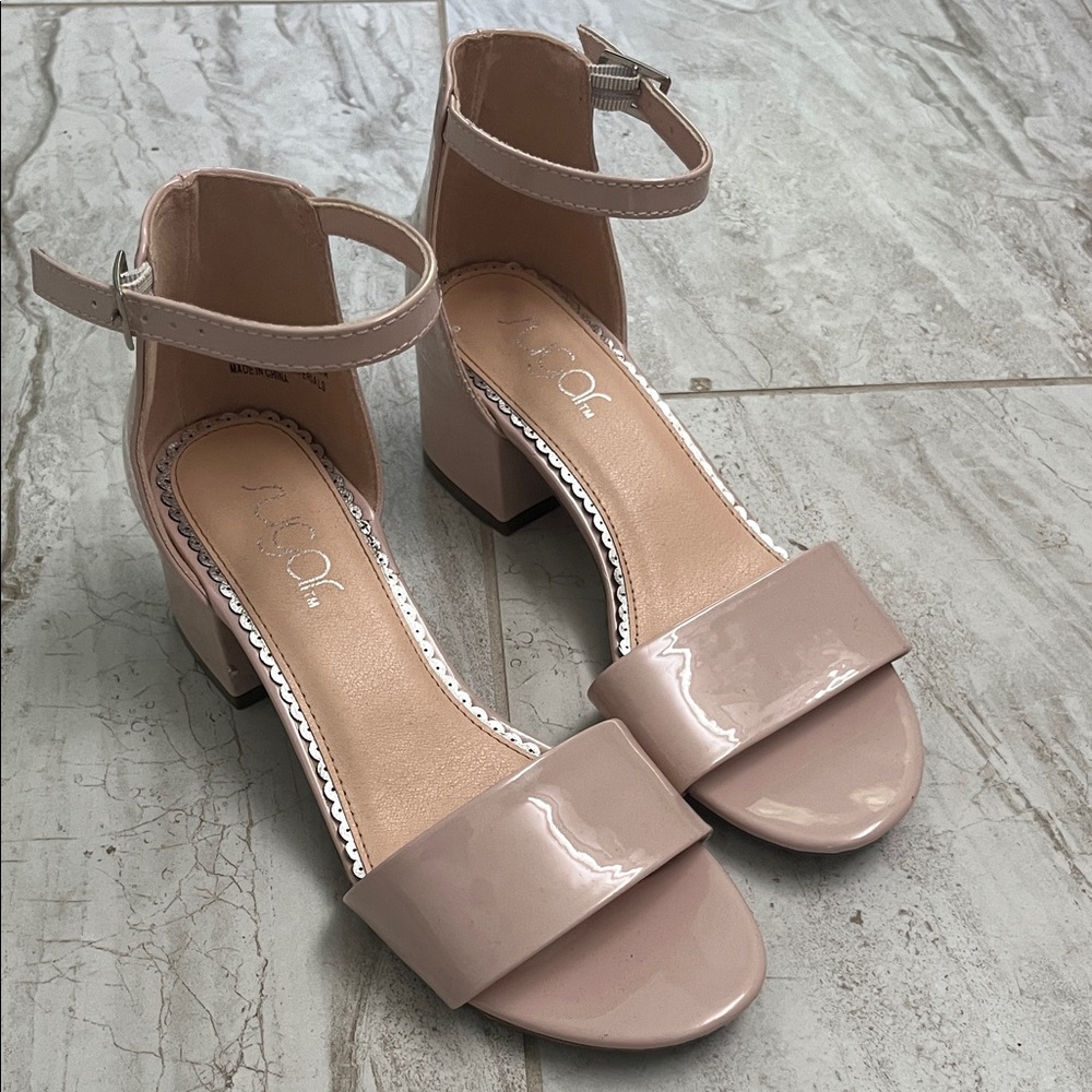 Adams Women's Nude Block Heel Sandals